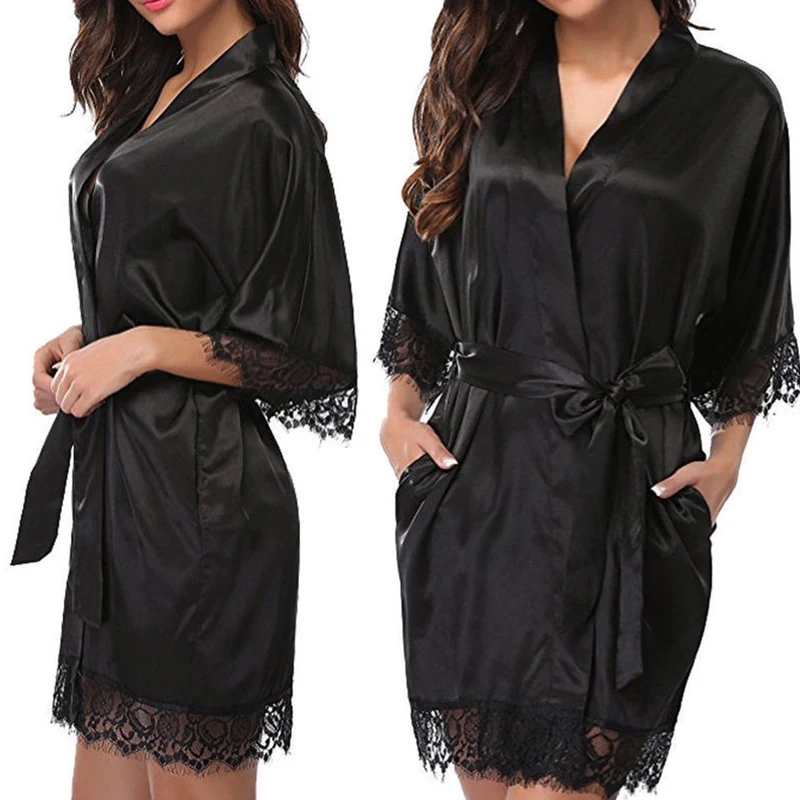 Conjunto de pijama feminino de uma peça, em seda